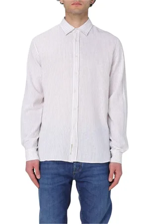 Woolrich Overhemden, Heren, , M, Linnen, Gestreept Overhemd