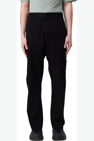 Stone Island Broeken, Heren, Zwart, W29, Zwarte Cargo Broek voor Mannen