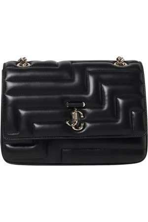 Jimmy Choo Tassen, Dames, Zwart, ONE Size, Leer, Gewatteerde leren schoudertas