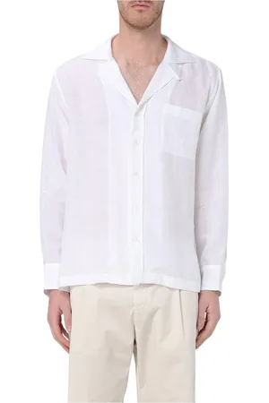 LARDINI Overhemden, Heren, Wit, M, Katoen, Witte Katoenen Knoopshirt