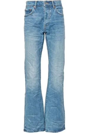 Purple Brand Jeans, Heren, Blauw, W31, Denim, Blauwe Denim Bootcut Jeans