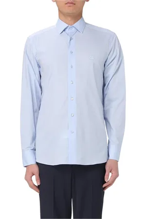 Etro Overhemden, Heren, Blauw, XL, Katoen, Blauw Katoenen Overhemd