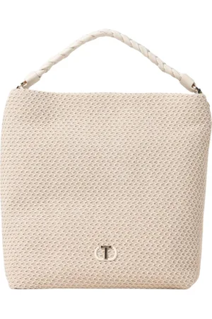 Twin-Set Tassen, Dames, , ONE Size, Leer, Gebreide Schoudertas met Textuur