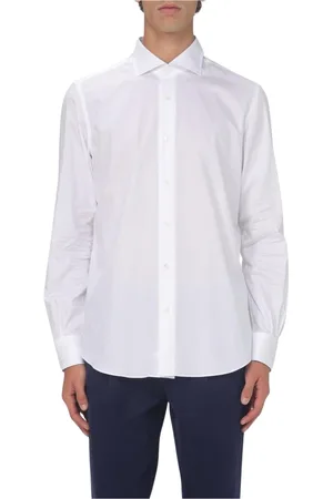 MAZZARELLI Overhemden, Heren, Wit, 3Xl, Katoen, Tijdloos wit overhemd