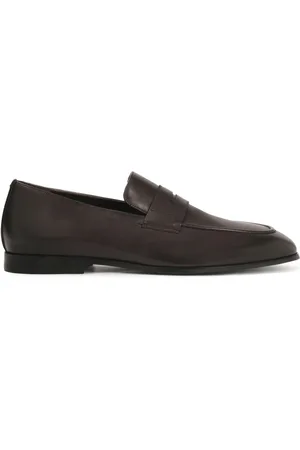 Kazar Schoenen, Heren, Bruin, 41 EU, Leer, Donkerbruine leren loafers