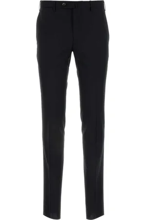 PT Torino Broeken, Heren, Zwart, L, Wol, Zwarte stretch wollen broek