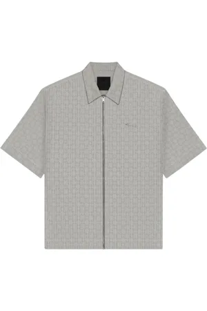 Givenchy Overhemden, Heren, Grijs, L, Grijze Polo Shirt Stijlvol Ontwerp