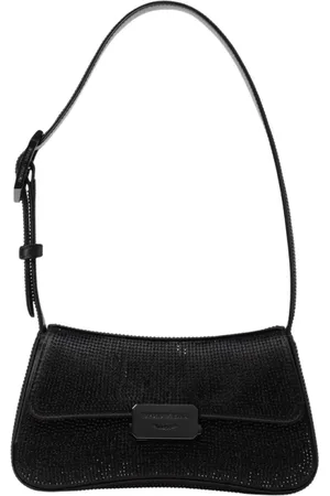 Emporio Armani Tassen, Dames, Zwart, ONE Size, Zwarte Kristal Schoudertas