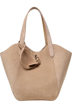 Giorgio Armani Tassen, Dames, , ONE Size, Suède, Suède Tote Tas Elegante Handtas