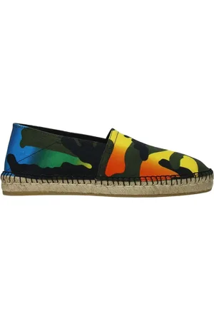 VALENTINO GARAVANI Schoenen, Heren, Veelkleurig, 40 EU, Groene Canvas Instap Schoenen Aw 23