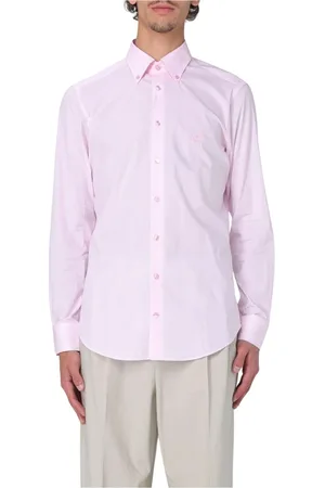 Etro Overhemden, Heren, Roze, M, Katoen, Stijlvolle Poplin Overhemd voor Mannen