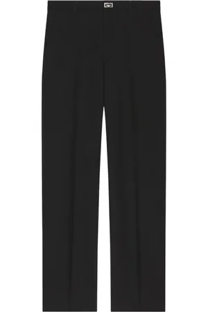 Givenchy Broeken, Heren, Zwart, XL, Wol, Zwarte wol metalen detail broek