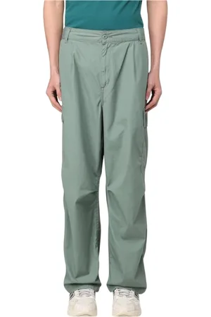 Carhartt Broeken, Heren, Groen, W32, Katoen, Cargo Broek met Relaxte Pasvorm
