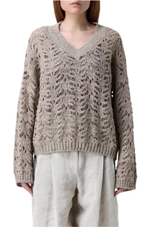 Brunello Cucinelli Truien, Dames, , L, Luxe Cashmere Cardigan Sweater