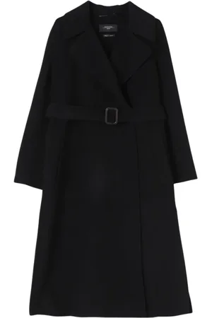 Max Mara Mantels, Dames, Zwart, 2Xs, Wol, Beige Wollen Jas Elegante Stijl