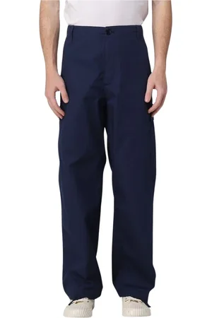 Kenzo Broeken, Heren, Blauw, W40, Stijlvolle Cargo Broek met Zakken