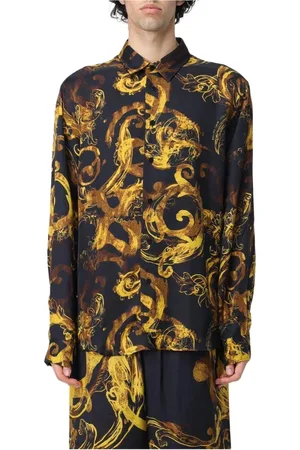 VERSACE Overhemden, Heren, Veelkleurig, 2Xl, Barok Print Shirt voor Mannen