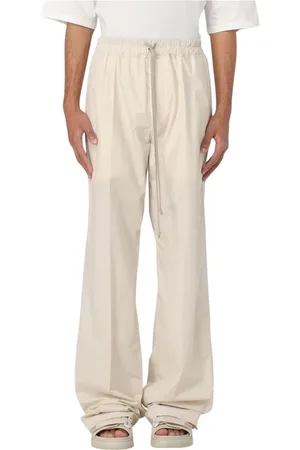 Rick Owens Broeken, Heren, , L, Katoen, Wide Leg Drawstring Broeken