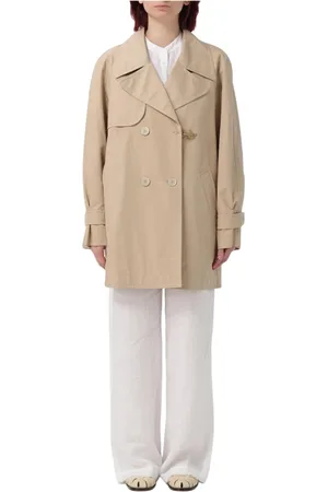 FAY Mantels, Dames, Geel, M, Katoen, Hazel Double-Breasted Trench Coat
