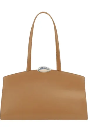 BENEDETTA BRUZZICHES Tassen, Dames, Bruin, ONE Size, Leer, Elegante Leren Handtas