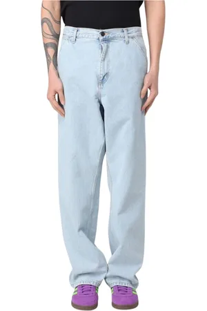 Carhartt Jeans, Heren, Blauw, W31, Katoen, Lichte Wassing Timmerman Broek voor Mannen