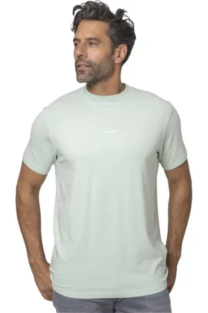 Karl Lagerfeld Tops, Heren, Groen, S, Katoen, Groen Water Logo T-shirt