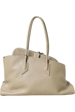 The Attico Tassen, Dames, , ONE Size, Aarde Leren Tote Tas