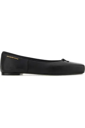 Alexander Wang Schoenen, Dames, Zwart, 40 EU, Zwarte leren Ballerina