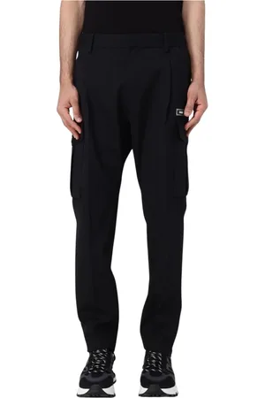 Dsquared2 Broeken, Heren, Zwart, L, Zwarte Slim Fit Cargo Broek