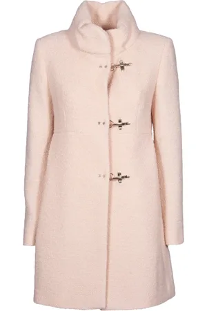 FAY Mantels, Dames, , S, Wol, Bruine Romantische Wollen Jas Aw 24
