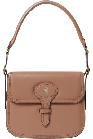 Bally Tassen, Dames, Bruin, ONE Size, Leer, Beige Leren Schoudertas