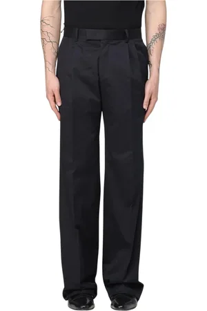 Karl Lagerfeld Broeken, Heren, Zwart, XL, Geplooide broek