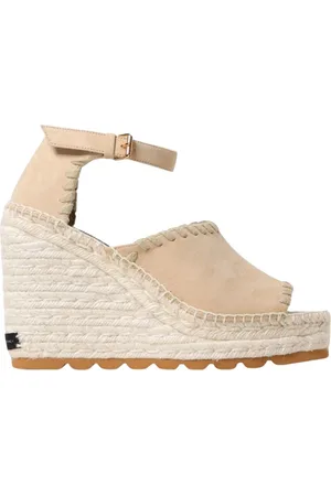 Stella McCartney Schoenen, Dames, , 41 EU, Chique Espadrille Sleehak Sandalen met Gesp