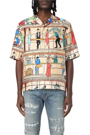 AMIRI Overhemden, Heren, , M, Zijden Casual Top Gekleurd Glas Bar