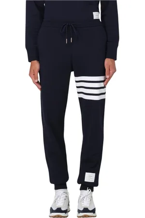 Thom Browne Broeken, Heren, Blauw, S, Katoen, Klassieke Stijl Blauwe Trainingsbroeken