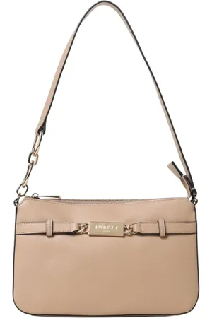 Twin-Set Tassen, Dames, , ONE Size, Leer, Stijlvolle Zwarte Schoudertas met Rits