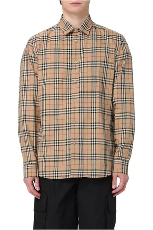 Burberry Overhemden, Heren, , L, Katoen, Geruite katoenen overhemd voor heren