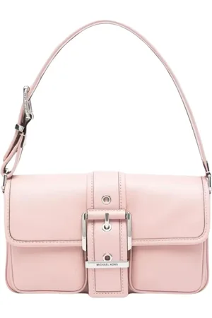 Michael Kors Tassen, Dames, Roze, ONE Size, Leer, Roze leren schoudertas