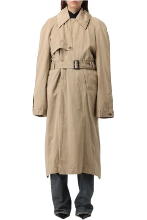 Balenciaga Mantels, Dames, , XS, Katoen, Klassieke Trenchcoat met Riem
