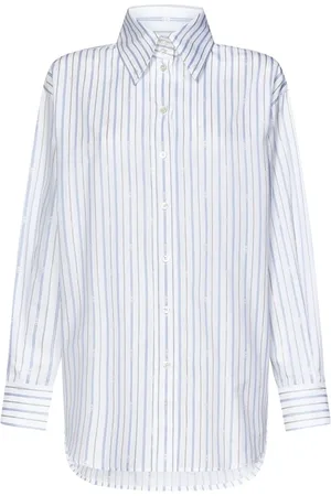 Alexander McQueen Blouses & Shirts, Dames, Wit, S, Katoen, Witte Shirt met Skull Motief