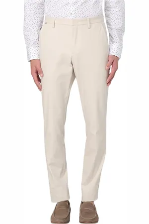 HUGO BOSS Broeken, Heren, Wit, XL, Katoen, Blauwe Slimfit Broek veelzijdige stijl