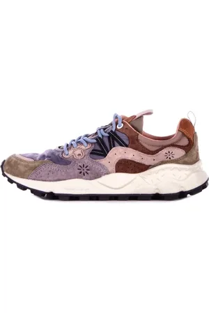 Flower Mountain Schoenen, Heren, Veelkleurig, 40 EU, Suède, Suède Rubberen Zool Logo Sneakers