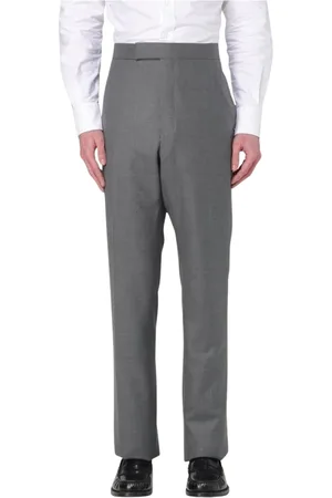 Thom Browne Broeken, Heren, Grijs, 2Xl, Grijze Straight-Leg Broek