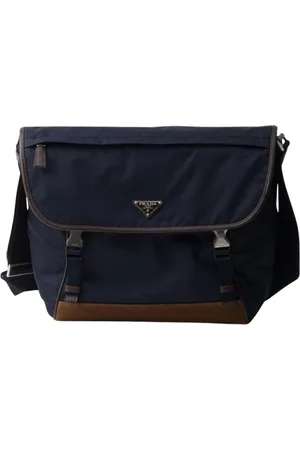 Prada Tassen, Heren, Blauw, ONE Size, Blauwe Messenger Schoudertas