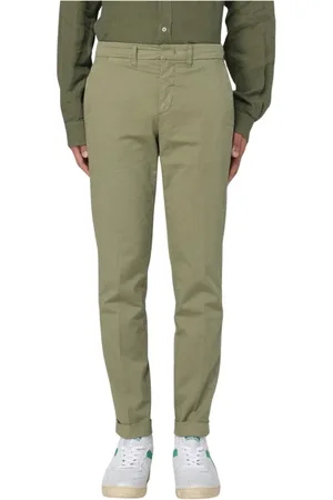 FAY Broeken, Heren, Groen, W33, Katoen, Beige Chino Broek voor Mannen