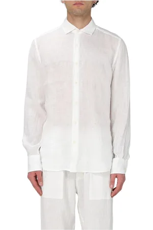 MC2 SAINT BARTH Overhemden, Heren, Wit, 3Xl, Linnen, Blauw Linnen Casual Overhemd