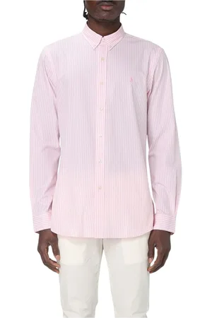 Ralph Lauren Overhemden, Heren, Roze, XL, Katoen, Gestreept overhemd