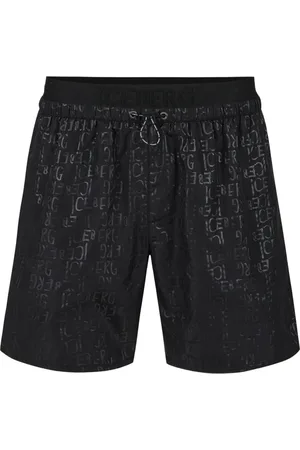 Iceberg Badkleding, Heren, Zwart, XL, Zwarte boxershorts met elastiek, trekkoord en logo