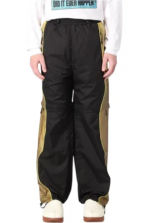 Brain Dead Broeken, Heren, Zwart, M, Nylon, Rode Cargo Broek voor Mannen