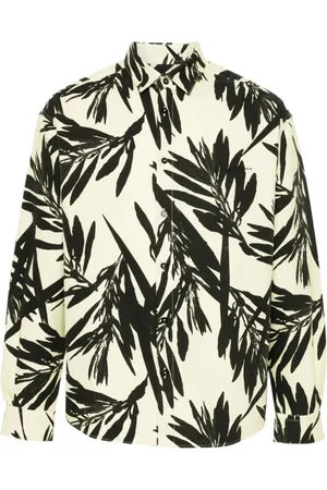 Jacquemus Overhemden, Heren, Veelkleurig, M, Katoen, Geel en Zwart Katoenen Overhemd